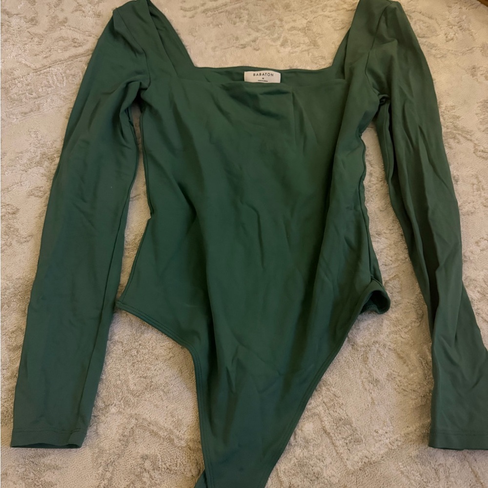 Aritzia Babaton Green Bodysuit